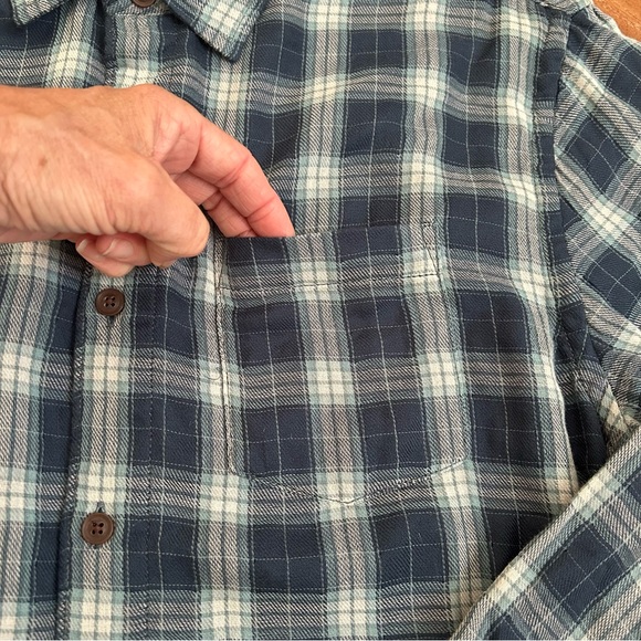 Grayers Double Cloth Flannel Shirt Navy - Picture 6 of 11